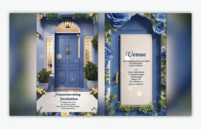 Vibrant 3D Floral Housewarming Party Invitation Instagram Story Template